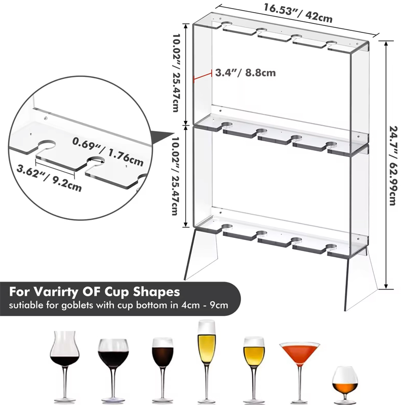 Wineglass Acrylic Floor Display